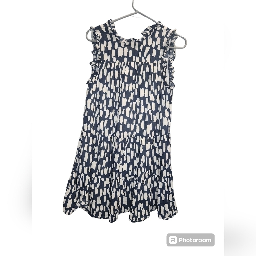 Pinch Tiered Midi Dress -Navy Sz. S - Picture 2 of 5